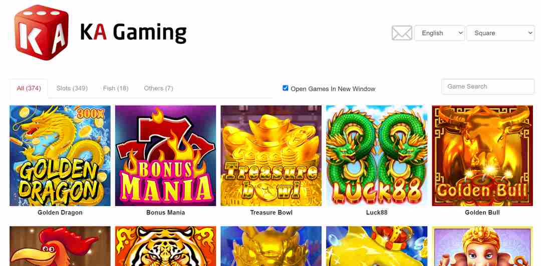 Có gần 400 trò chơi cho bạn lựa tại KA Gaming